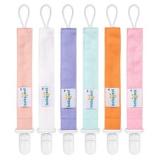 babygoal Pure Color Pacifier Clips, Binky Paci Holder Clips Leashes