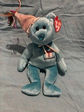 Ty Beanie Baby December The Birthday Bear (party Hat) Ex Condition With Tags