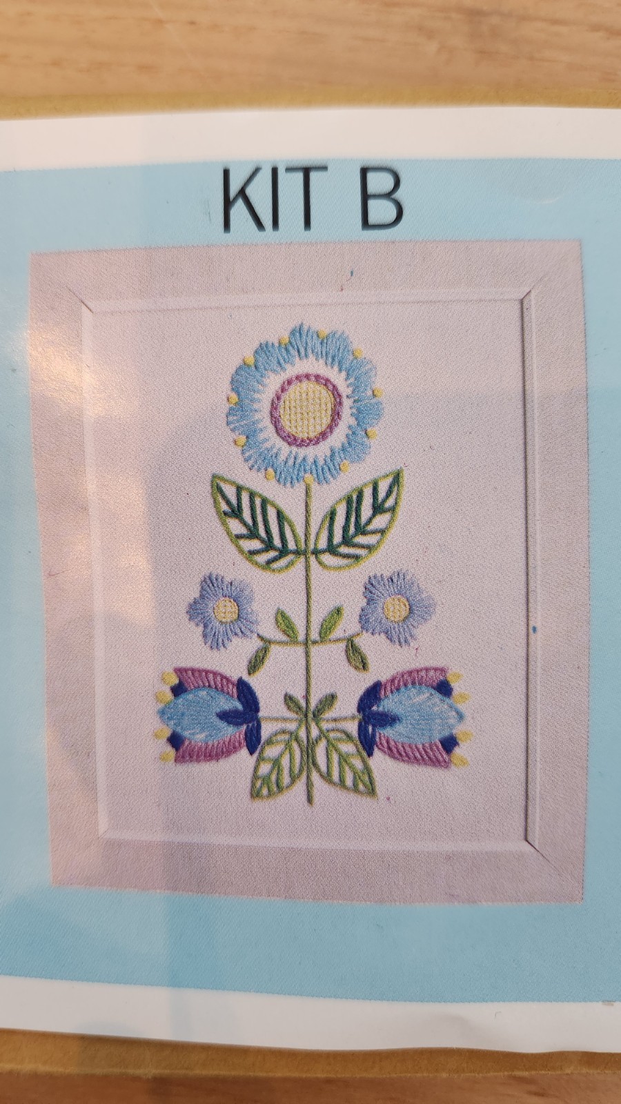 Vintage 1960s Groovy Floral Crewel Kit 1970s Psychedelic New