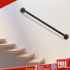 3 FT Metal Stair Handrail Modern Wall-mounted Pipe Staircase Safe Hand Rail New