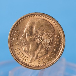 Mexico 2 5 Pesos 1945 Hidalgo 2 0833 Gramm 900 Gold Vz (Nr44)