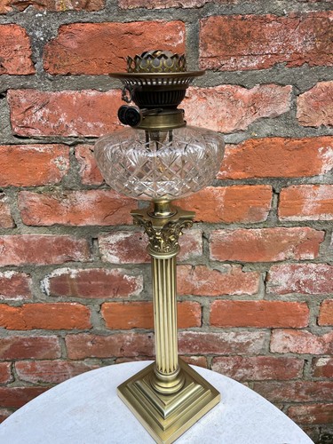 Antique Victorian Oil Lamp, 55 cm high.