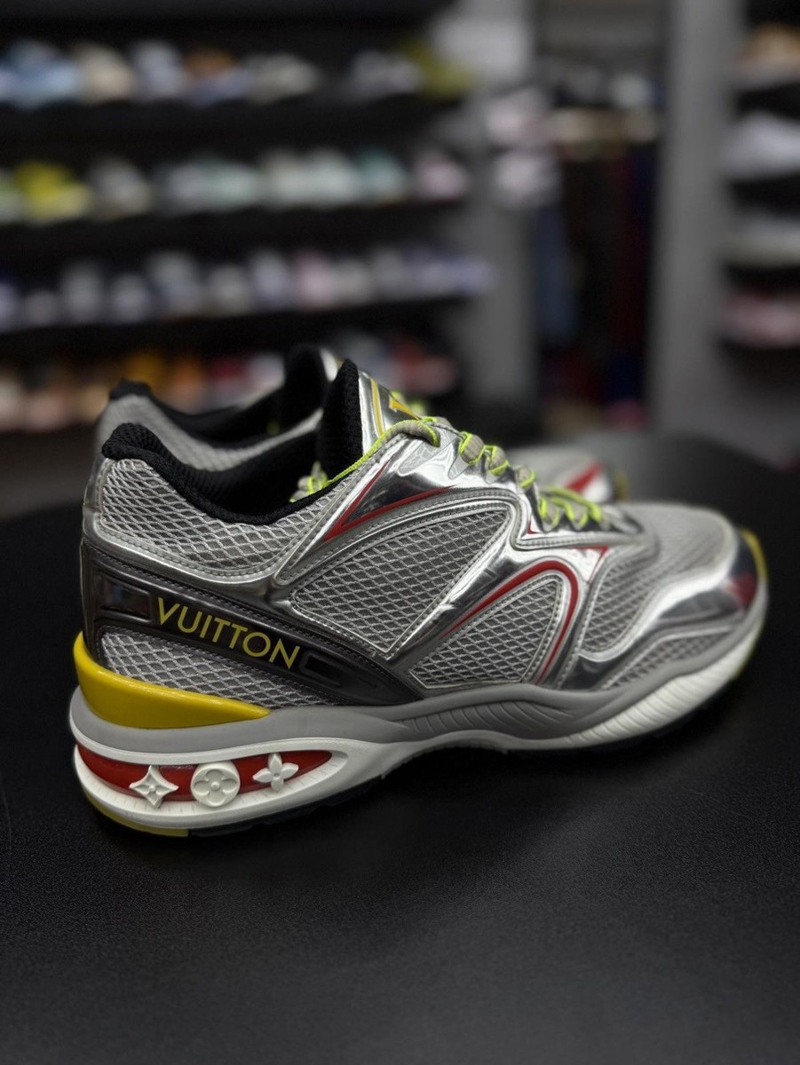 Louis Vuitton Trail Sneaker Silver Size 7.5LV/8.5US 100% Authentic