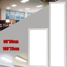 LED Panel Deckenlampe Rasterleuchte 60x30cm 100x25cm Ultraflach mit Aufbaurahmen