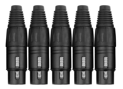 Super Audio Steckverbinder female 5er Set - hervorragend für Mikrofonkabel!