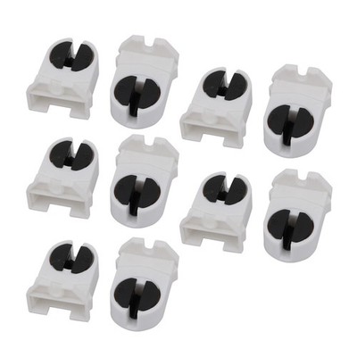 10 x AC500V 2A G5-F288L T5 Light Socket G5 Base Fluorescent Lamp Holder White
