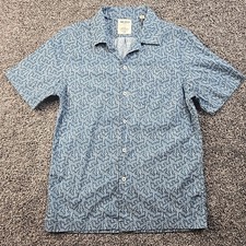 Todd Snyder Shirt Mens Small John Derian ColaShirt Blue Coral Camp Loop Collar