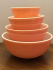 Vintage Pyrex Nesting Mixing Bowls Flamingo Pink Set of 4  401, 402, 403, 404