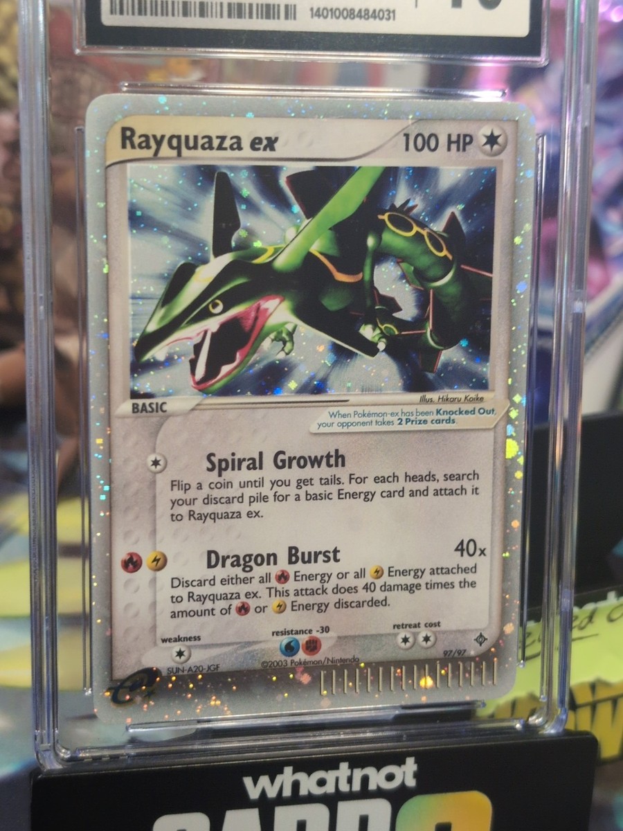 Rayquaza EX CGC 10 97/97 EX Dragon Holo 2003 GEM MINT | eBay
