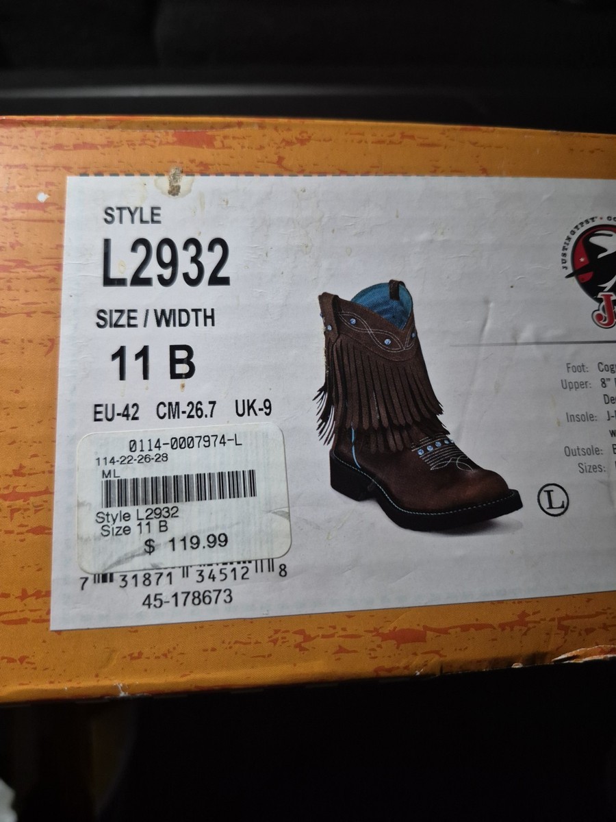 JUSTIN Gypsy Gemma - Fringe Brown/Turquoise Woman's Leather Cowboy