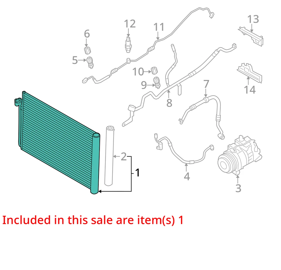 Condensador de CA para BMW 650i 635753 12-19 Foto 3 de 4