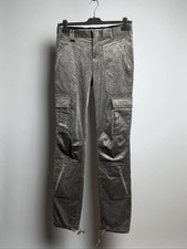 KRISVANASSCHE Crushed Corduroy Cargo Pants Size 48 / US 31 Silver Grey