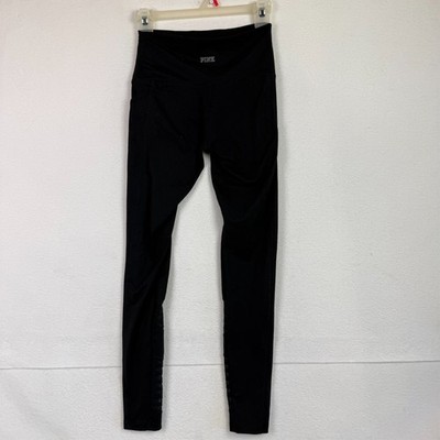 Victoria's Secret PINK Ultimate Leggings Women's Size Small Sheer Legs Black