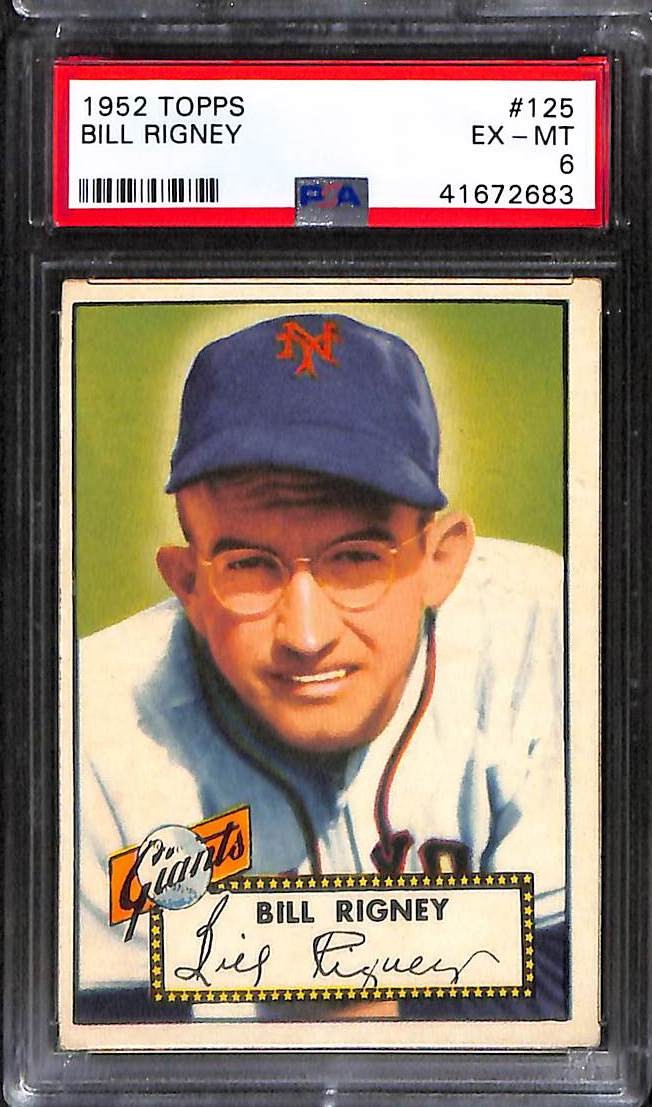 1952 Topps #125 BILL RIGNEY PSA 6 EX-MT 41672683