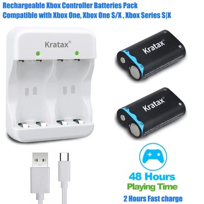 HIXON Kratax 2500mAh Rechargeable Xbox One X/S Controller Battery Pack with Charger