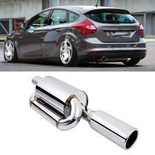 For Ford Focus Mk3 2.5"Inlet 4.0"Outlet Chrome Auspuff Endtopf Endschaldämpfer