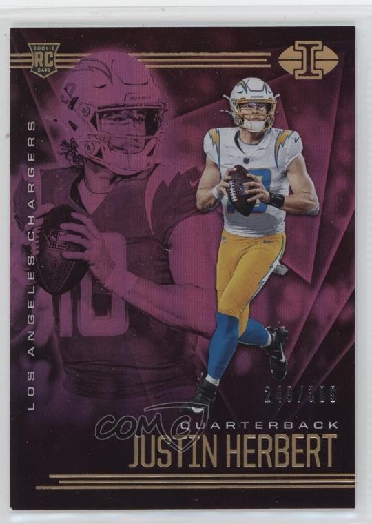 2020 Panini Illusions Trophy Collection Pink 249/399 Justin Herbert #7 1q7k