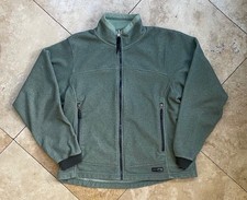 Women  s REI Polartec Jacket L Green Zip-In Full Zip Pockets Fleece Hiking