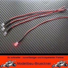 4 Stück LED 5 mm ROT 4,8 - 12 Volt fertig ve...