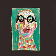 Portrait Painting Man Bezzie Geeky Nerdy Bro Painterly Naive Outsider Art