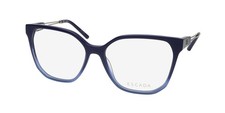 NEW ESCADA VESB27 EYEWEAR 55-15-135 0C18 FULL-RIM OVERSIZED WOMENS PLASTIC BLUE