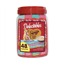 Delectables Squeeze Up Lickable Cat Treats 48 ct Tuna with Catnip Adult