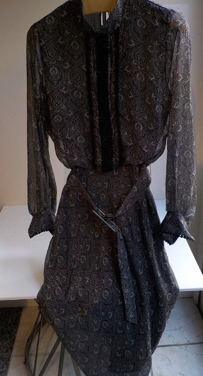 ZARA High Collar Belted Print Dress Black/White/Gold Poly SZ M NWT | eBay ZARA High Collar Belted Print Dress Black/White/Gold Poly SZ M NWT | eBay