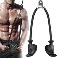 36" Ergonomic Tricep Rope Pulldown Attachments LAT Pull Down Bar F Cable Machine