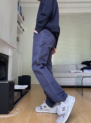 Carhartt WIP Double Knee Pant in Navy, 28” Waist | eBay UK