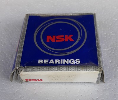 7204 BW Angular Contact Ball Bearings Single Row 20x47x14mm NSK JAPAN Steel Cage