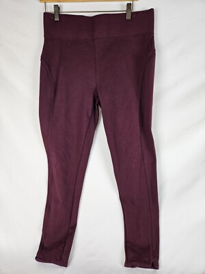Womens SEVEN 7 PULL ON LEGGING SCALLOPED HEM COLOR ZINFANDEL SIZE Large 