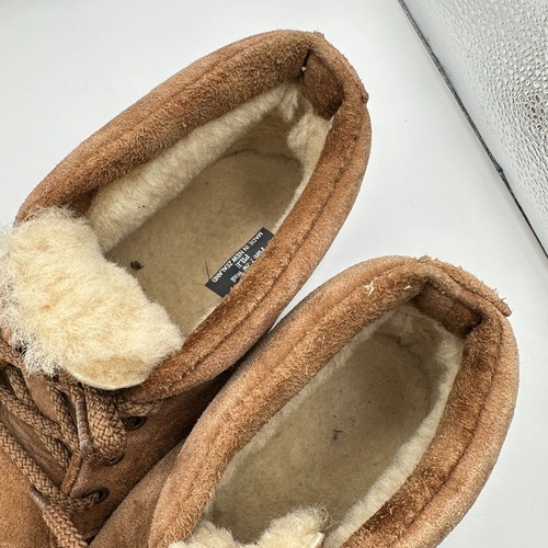 Vtg UGG Chukka Boots Mens Size 11 Brown Suede Pure Wool Lined Winter Luxury Cozy - Picture 8 of 9