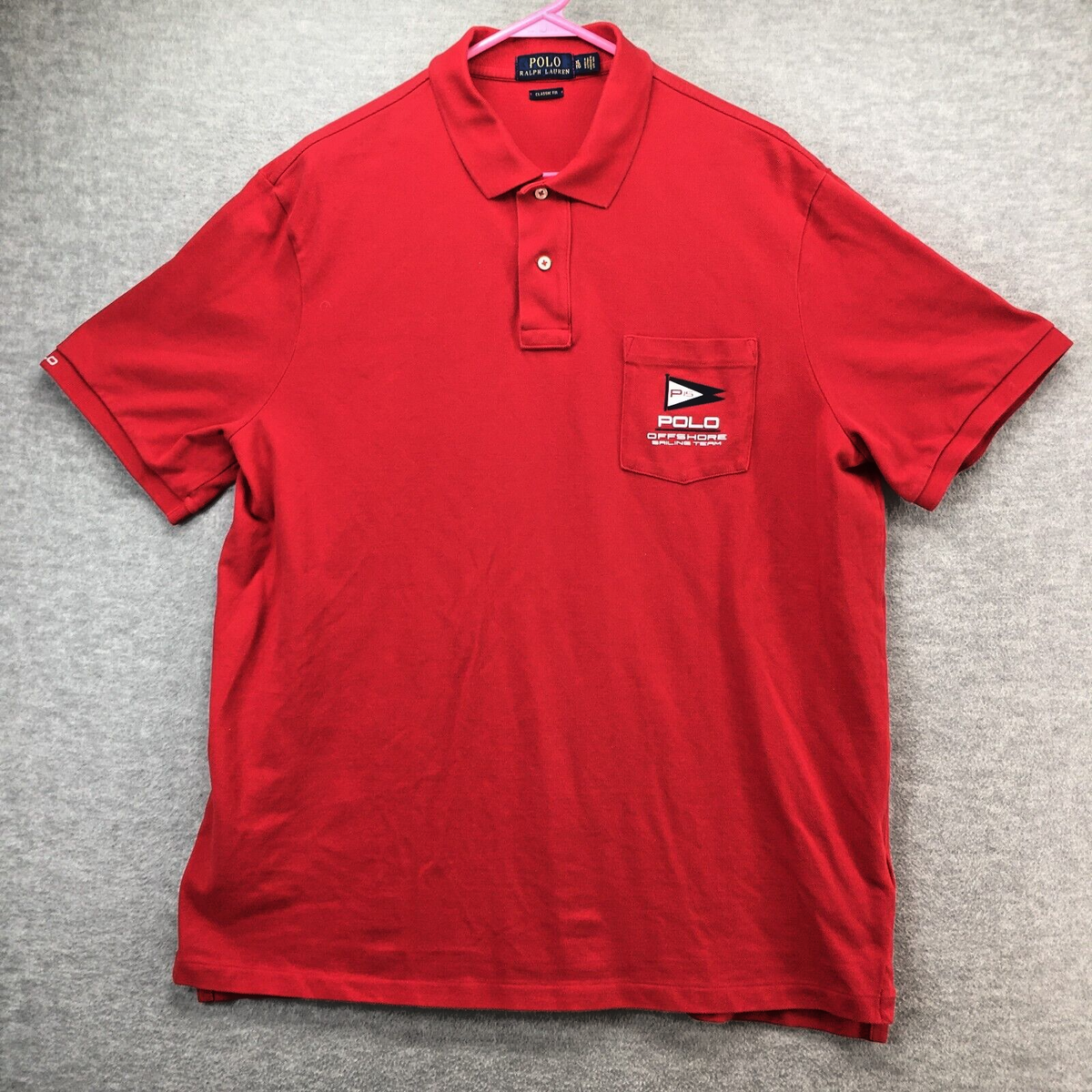 Polo Ralph Lauren P15 Offshore Sailing Red Short Sleeve Polo Shirt 