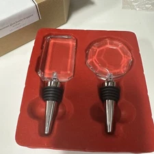 Pottery Barn Bohemian Glass Bottle Stopper Set Of Two