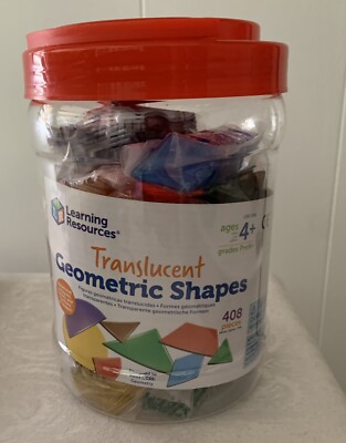 Learning Resources Translucent Geometric Shapes 408Piece Seal Home School Summer