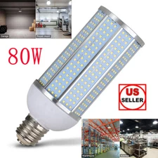 Bright 900W Eq LED Bulb 80W 527-Chip Corn Light 5000K Cool Daylight E26 9600lm
