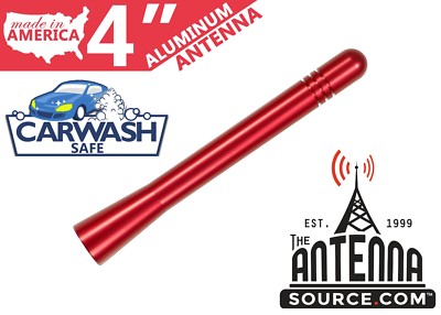 **SHORT**  4'' ALUMINUM RED ANTENNA MAST-FITS: 1982-1994 Pontiac Sunbird