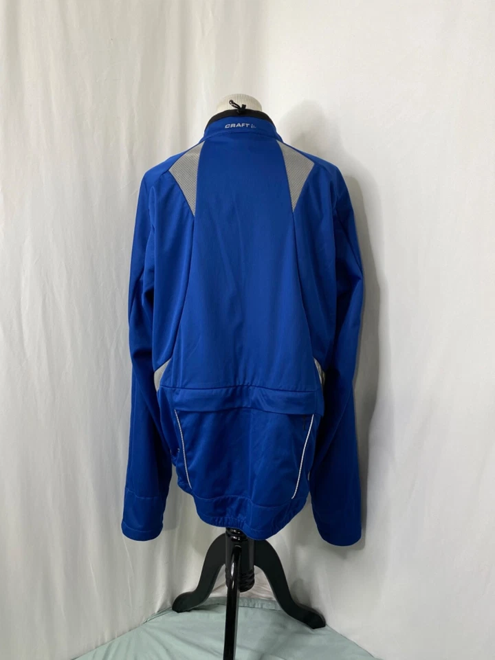Men’s XXL Cycling Jacket Craft Blue Long Sleeve Full Zip Back Pocket - Image 4 of 4