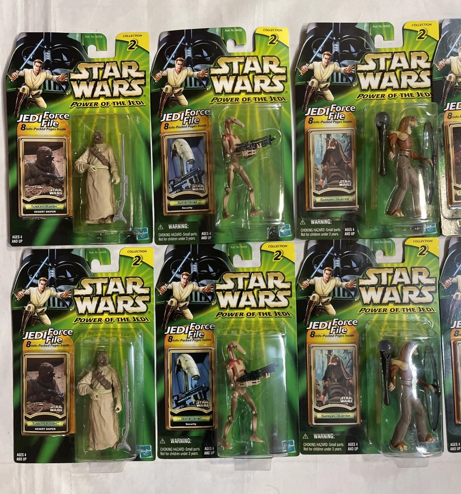 Lote (12) Figuras de Acción Star Wars Colección Power Of The Jedi 1 y 2 Hasbro 2000 Foto 2 de 4