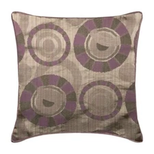 Decorative Pillow Case Purple 16"x16", Bed Decor Silk Abstract - Purple Wheels