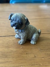 Pug Resin Statue Craft Puppy Sculpture Ornaments Room Decor