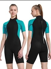 NEW REALON Shorty Wetsuit Women 3mm Size:Small Short Sleeves Swimsuit Neoprene