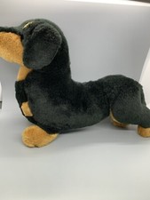 Douglas Cuddle Toys Spats the Black  Tan Dachshund Dog Stuffed Animal Plush