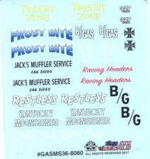 Slixx 8060 Gasser Mini 36 1/24 1/25 waterslide decal