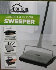 Eco & Home Pet Friendly Carpet Floor Manual Sweeper Home-RV-high traffic area's