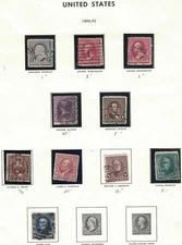 Scott 219 - 227 - Regular Issues Short Set Of 10. Used.  #02 219ss10