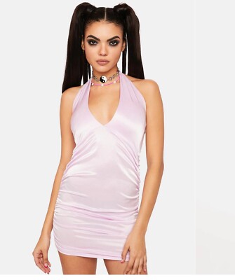 Satin Cut Out Mini Dress | eBay