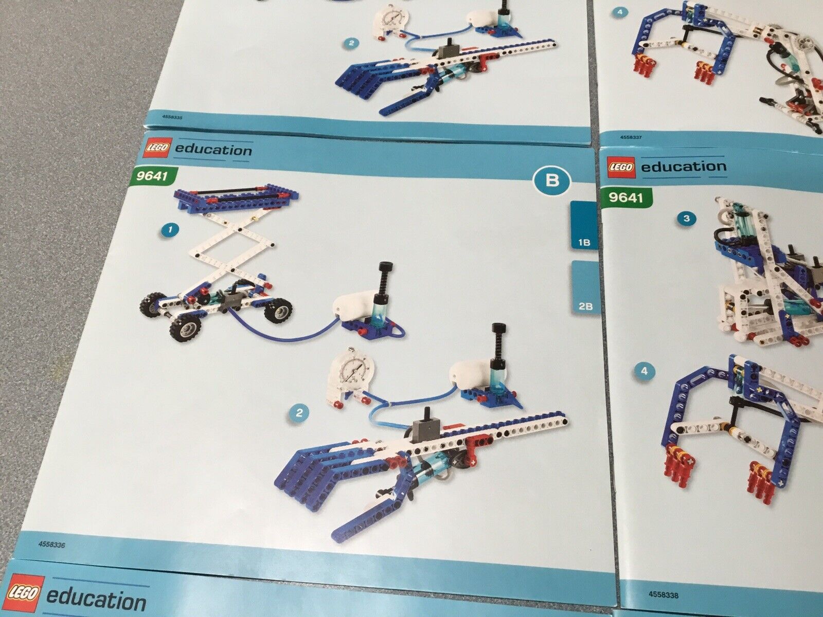 Lego Education Pneumatics Add-on Parts Set 9641 COMPLETE SET OF MANUALS ONLY