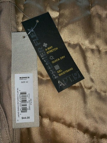 SZ 42 APT 9 LIGHTWEIGHT DRESS SHORTS LIGHT BROWN STRETCH FABRIC 10" INSEAM NEW - Picture 2 of 7