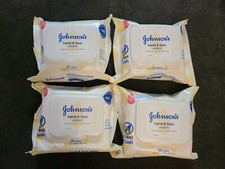 Johnson's Hand and Face Wipes 100 ct, 4 Pks 25ct each E1 